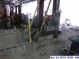 Started laying out block at the detention cells Facing South-East.jpg